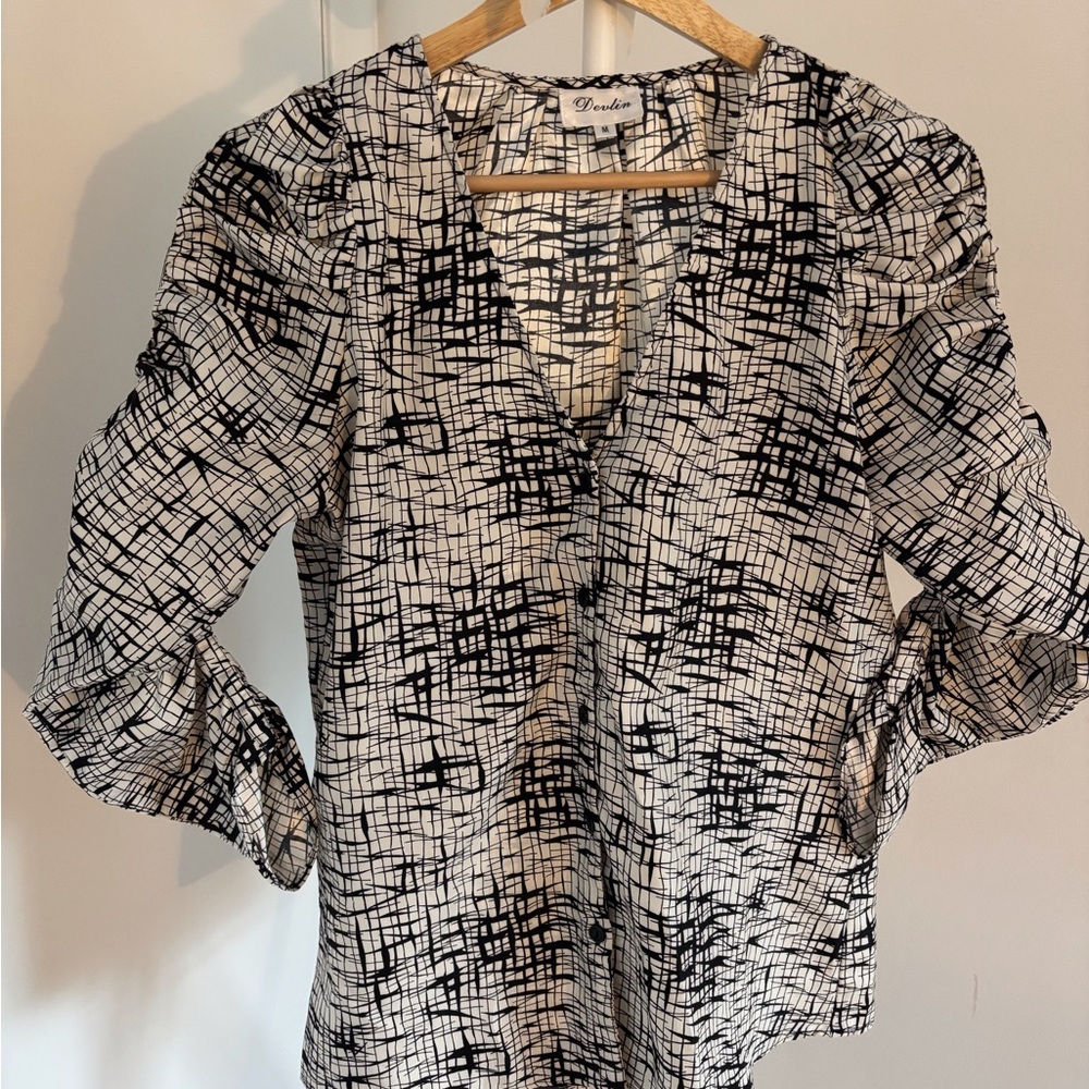Black and White Women's Blouse